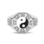 Tai Chi Bagua Ring, Yin Yang Zhouyi Totem Retro Wealth and Fortune Ring - Image 3