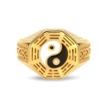 Tai Chi Bagua Ring, Yin Yang Zhouyi Totem Retro Wealth and Fortune Ring - Image 2